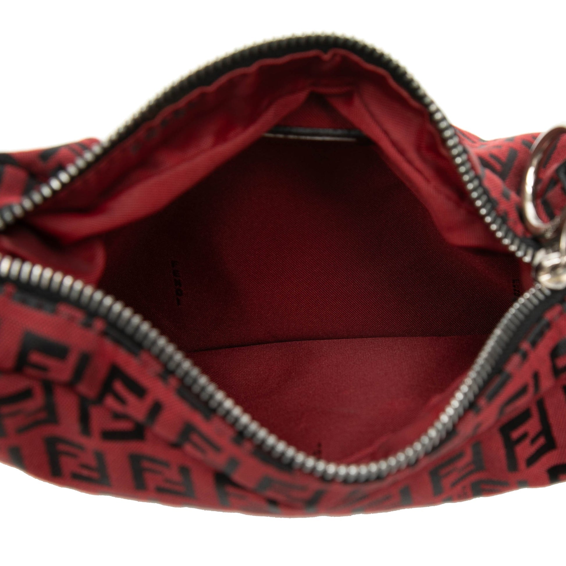 Fendi Zucchino Canvas Oyster Shoulder Bag