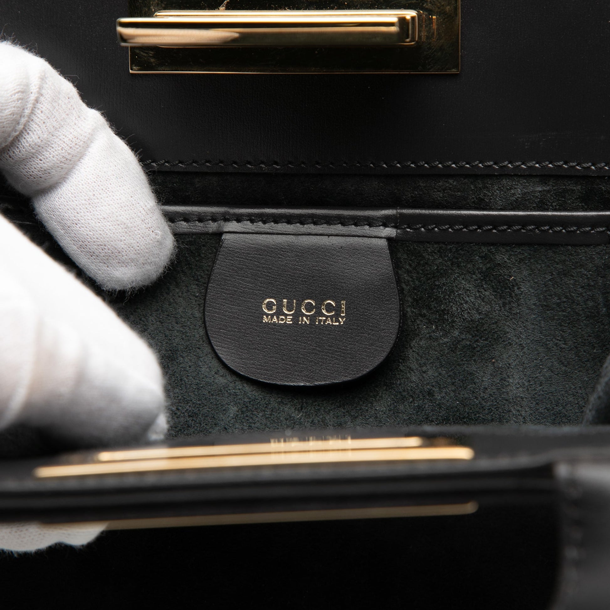 Gucci G Suede Handbag
