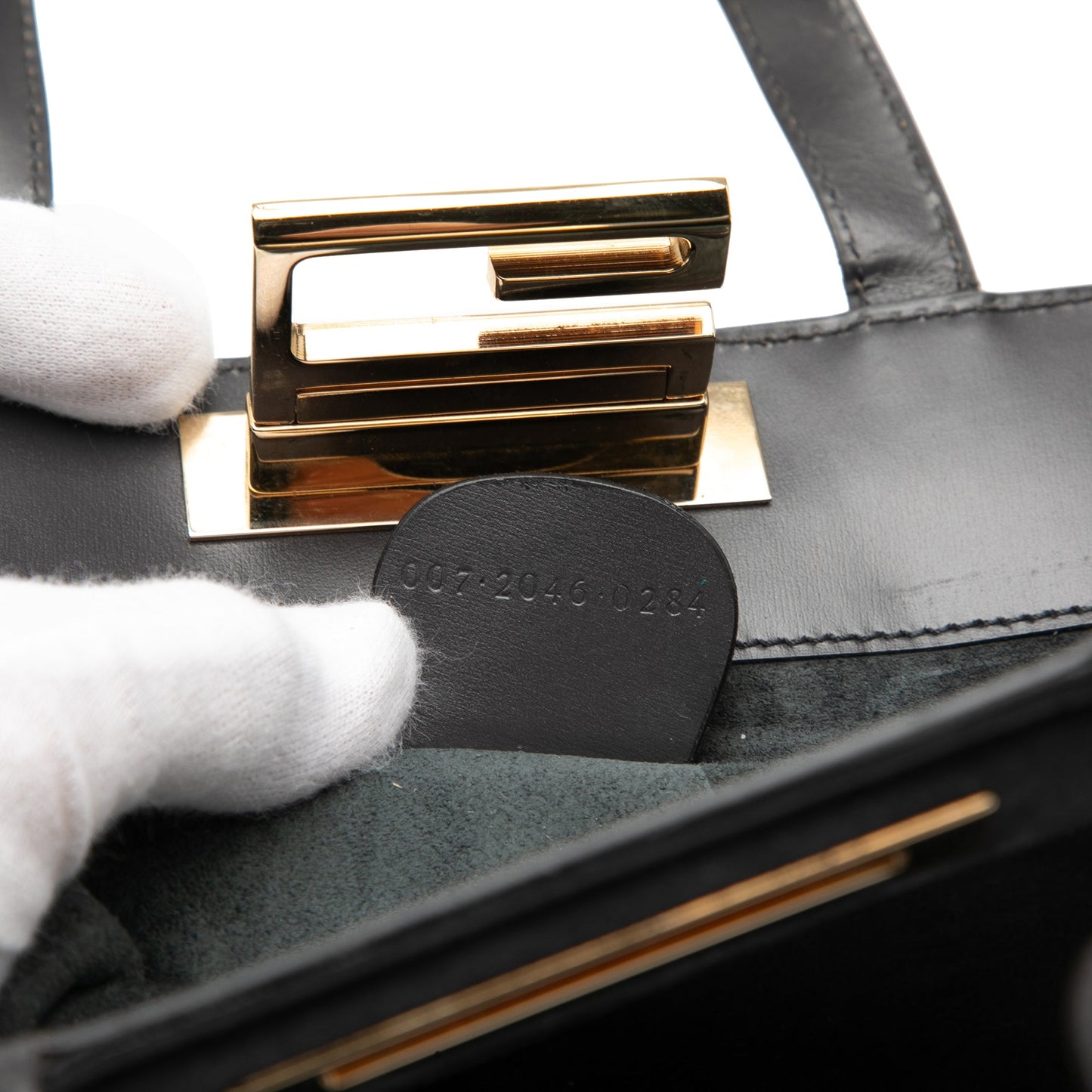 Gucci G Suede Handbag