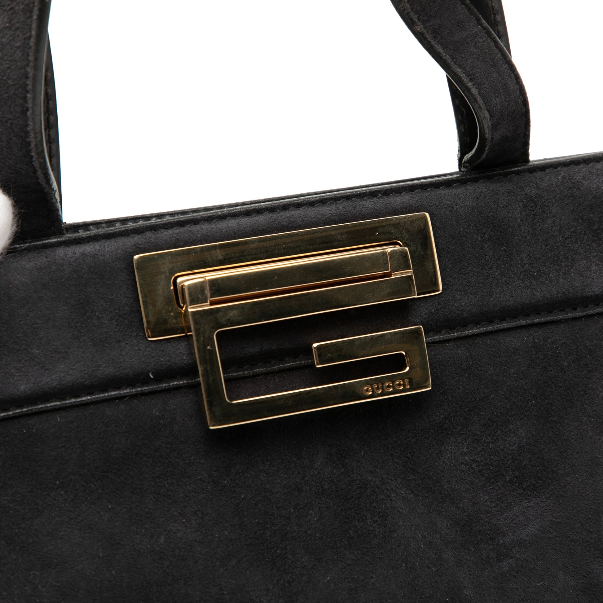 Gucci G Suede Handbag