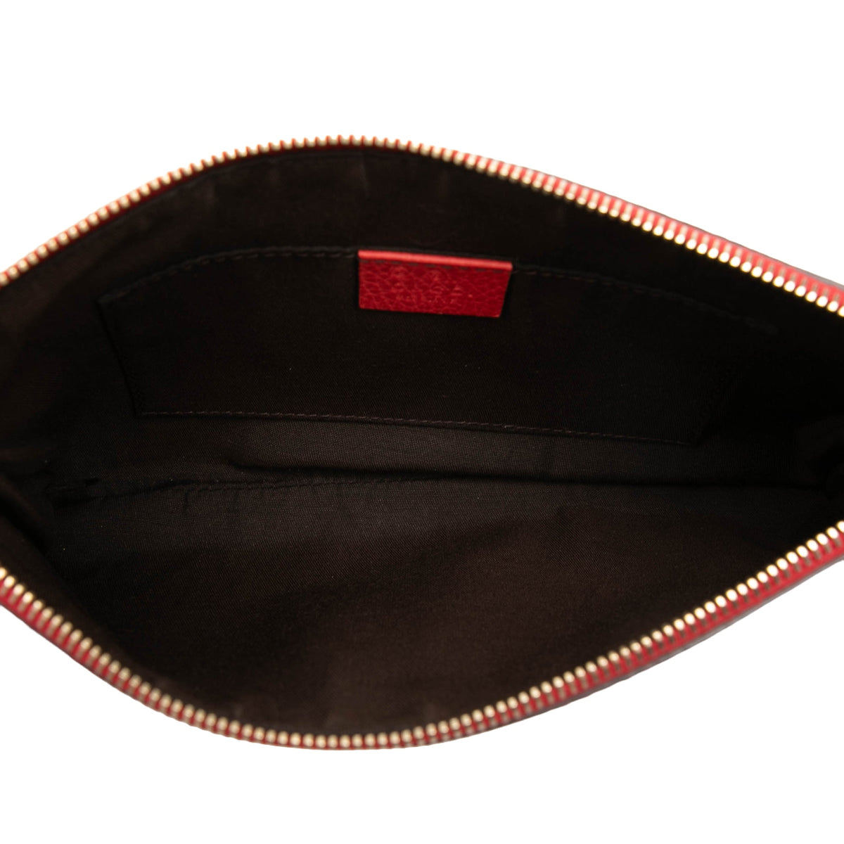 Gucci Calfskin Bamboo Clutch — Red