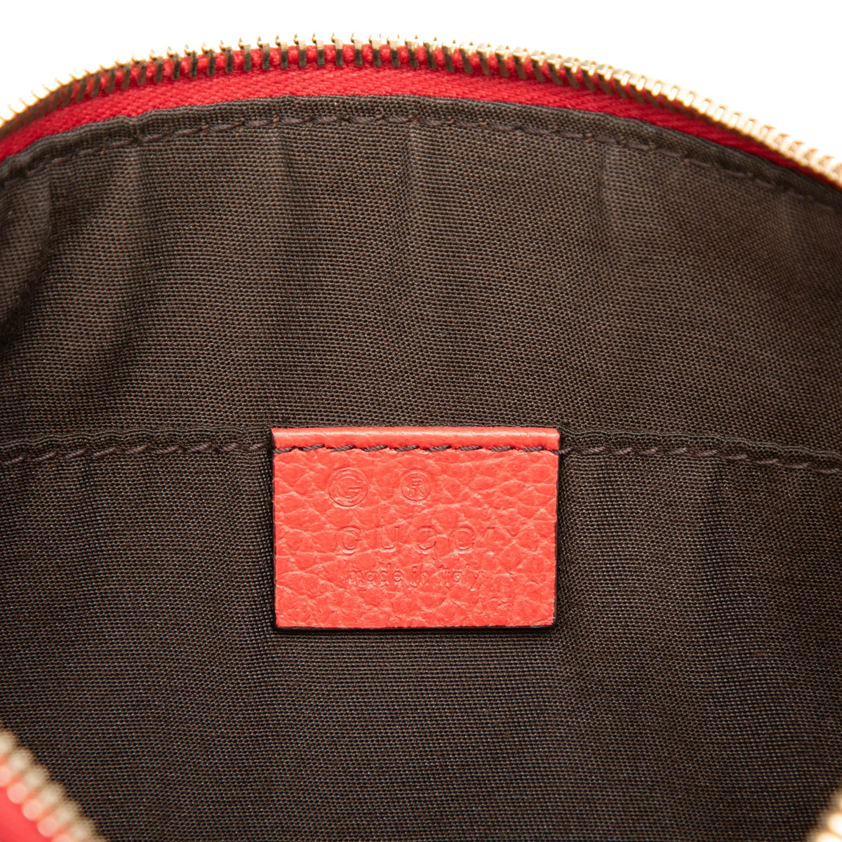 Gucci Calfskin Bamboo Clutch — Red