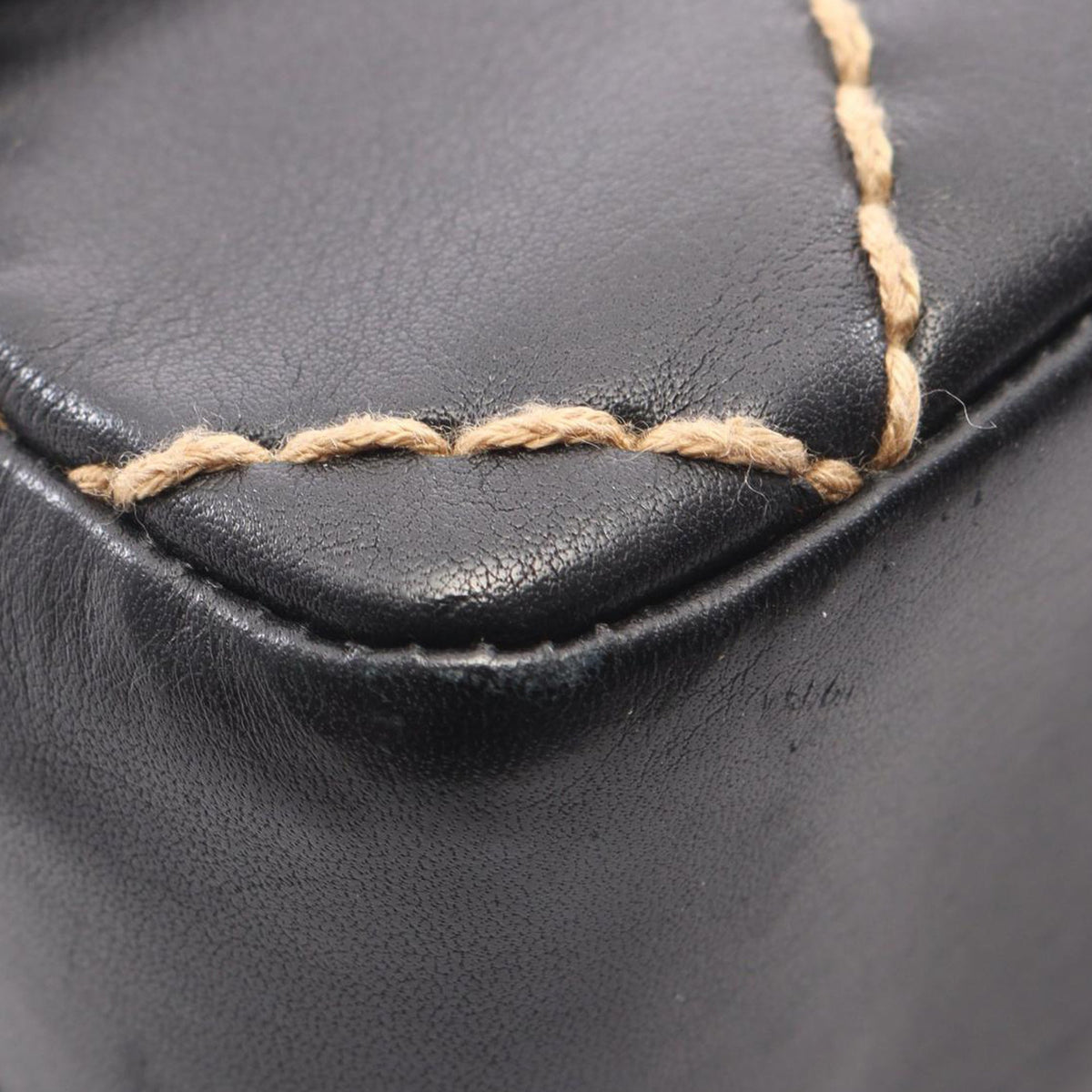 Chanel CC Calfskin Wild Stitch Flap — Black