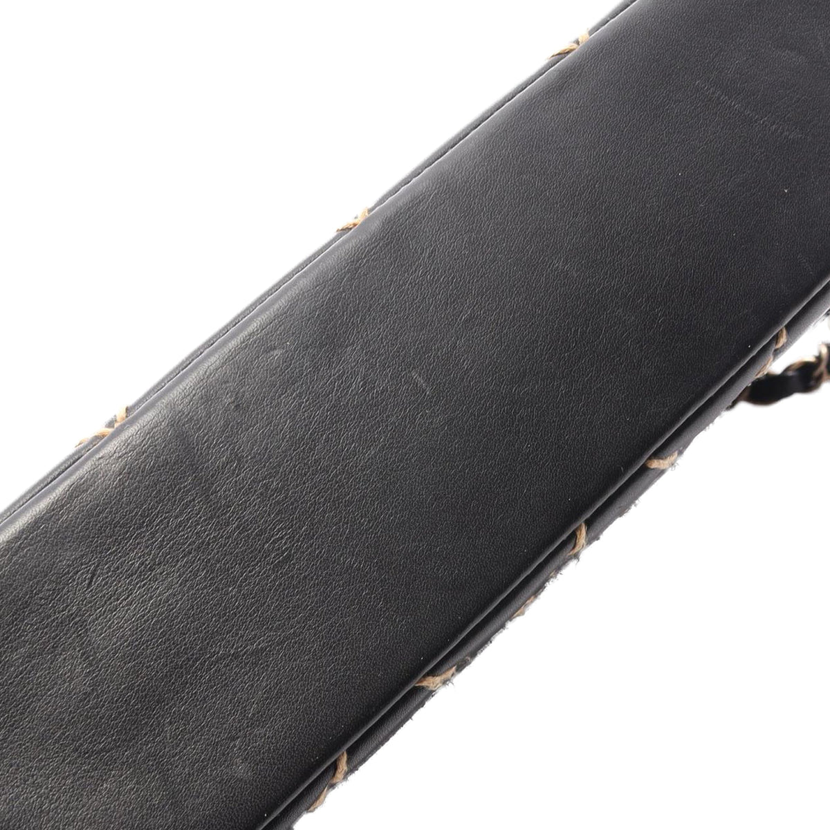 Chanel CC Calfskin Wild Stitch Flap — Black