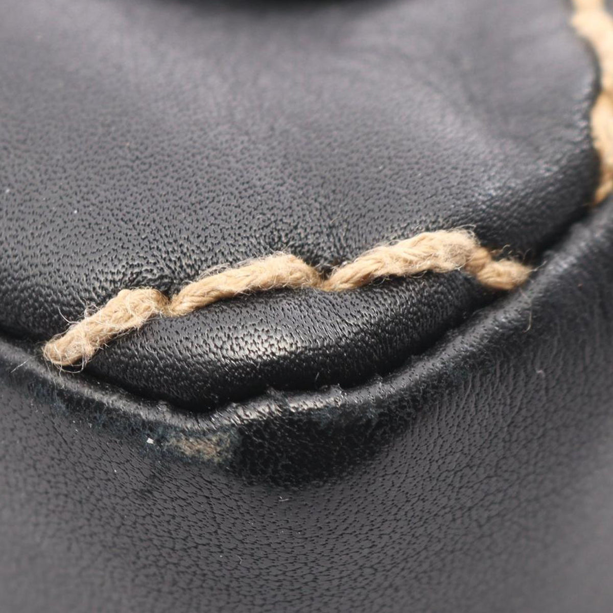 Chanel CC Calfskin Wild Stitch Flap — Black