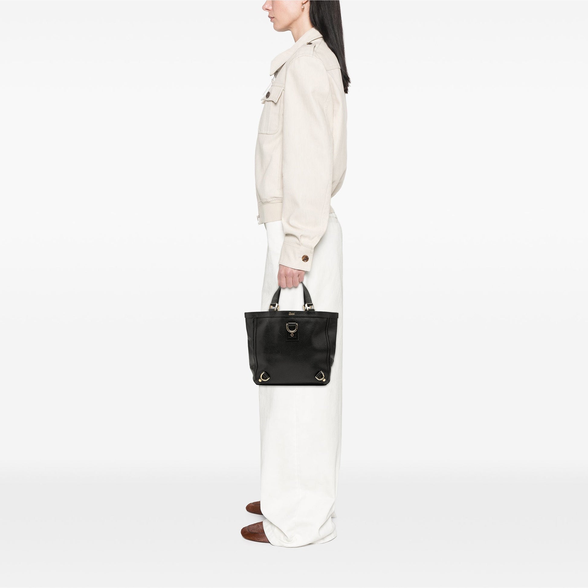 Gucci Calfskin Abbey D Ring Tote