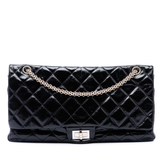 Chanel Quilted Crinkled Patent Reissue 2.55 Double Flap 227