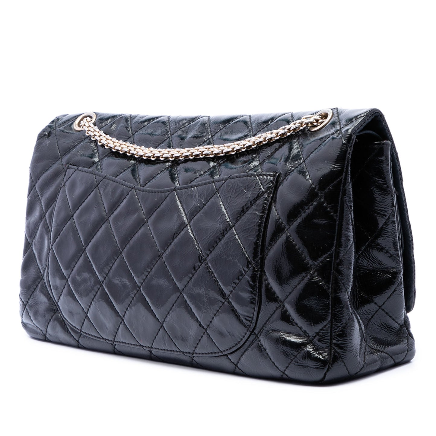 Chanel Quilted Crinkled Patent Reissue 2.55 Double Flap 227