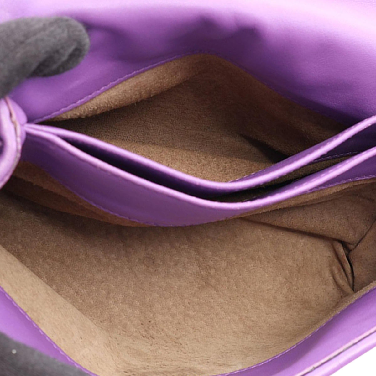 Bottega Veneta Baby Nappa Intrecciato Olimpia — Purple