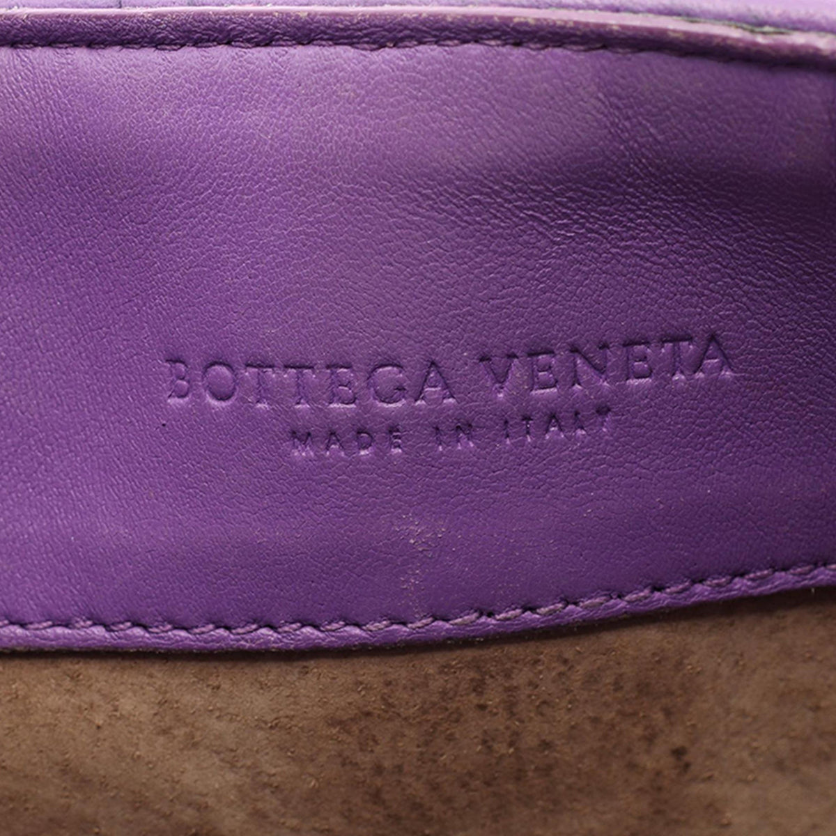 Bottega Veneta Baby Nappa Intrecciato Olimpia — Purple