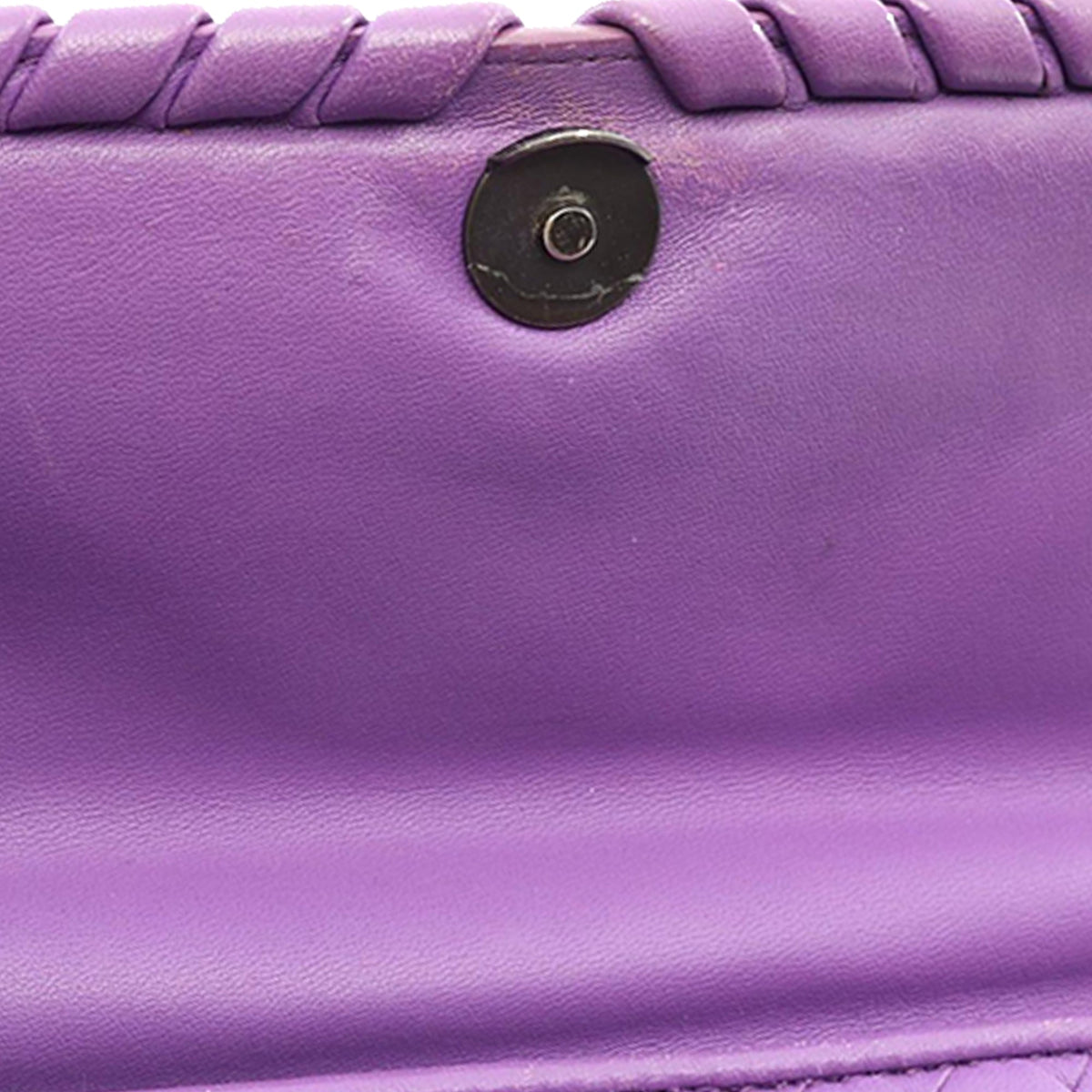 Bottega Veneta Baby Nappa Intrecciato Olimpia — Purple
