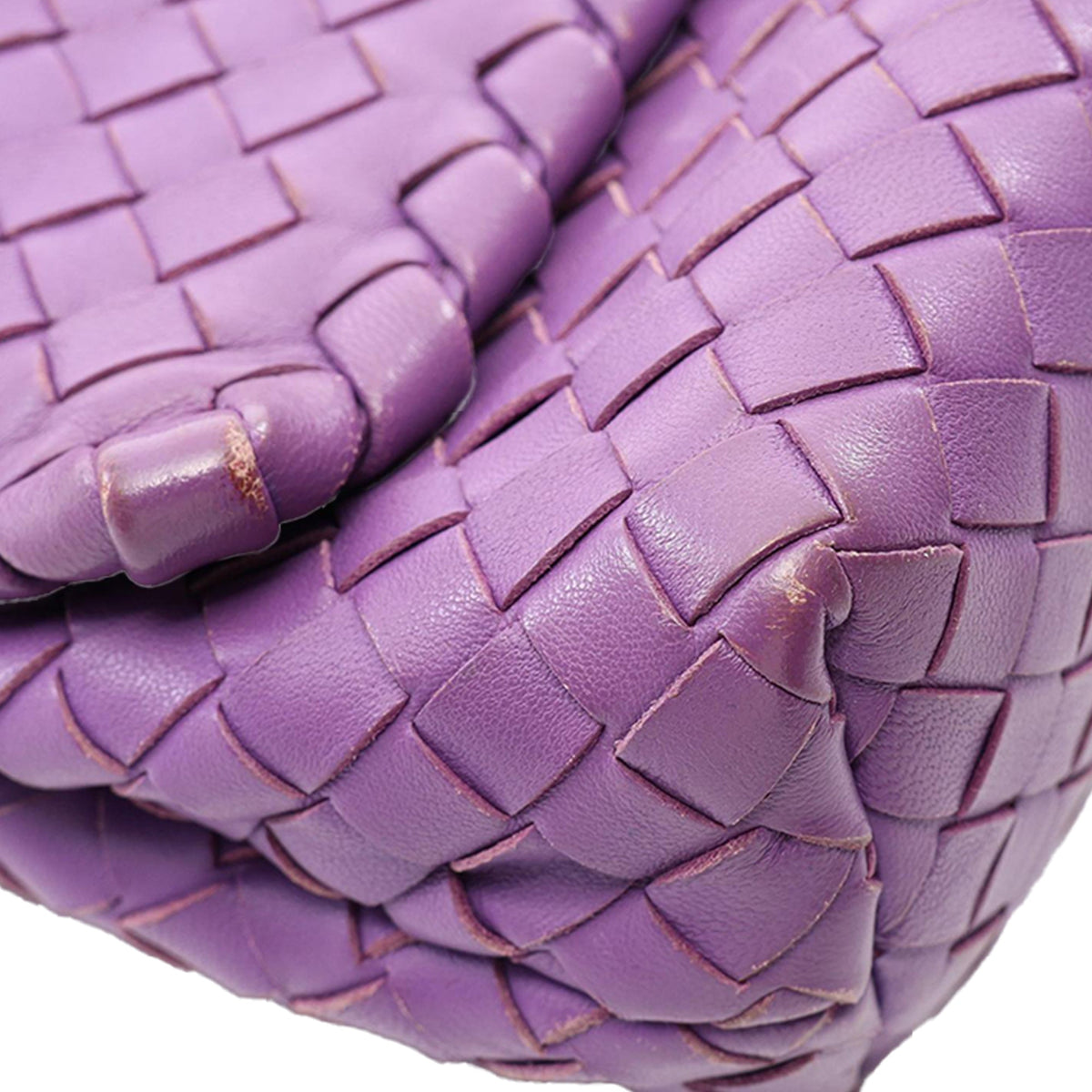 Bottega Veneta Baby Nappa Intrecciato Olimpia — Purple