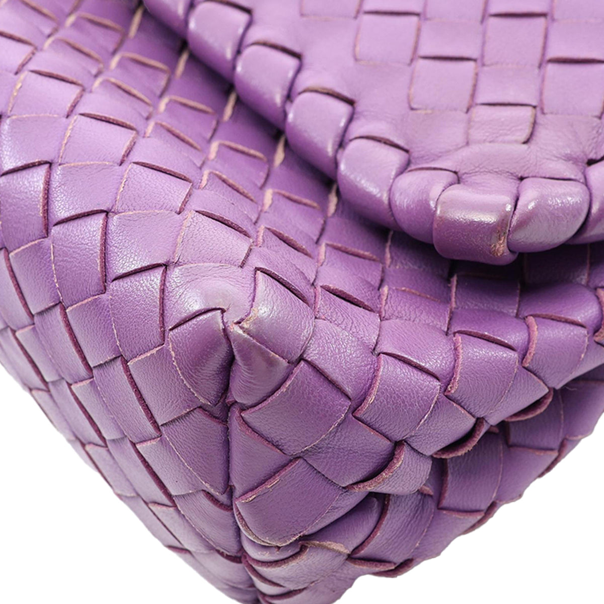 Bottega Veneta Baby Nappa Intrecciato Olimpia — Purple