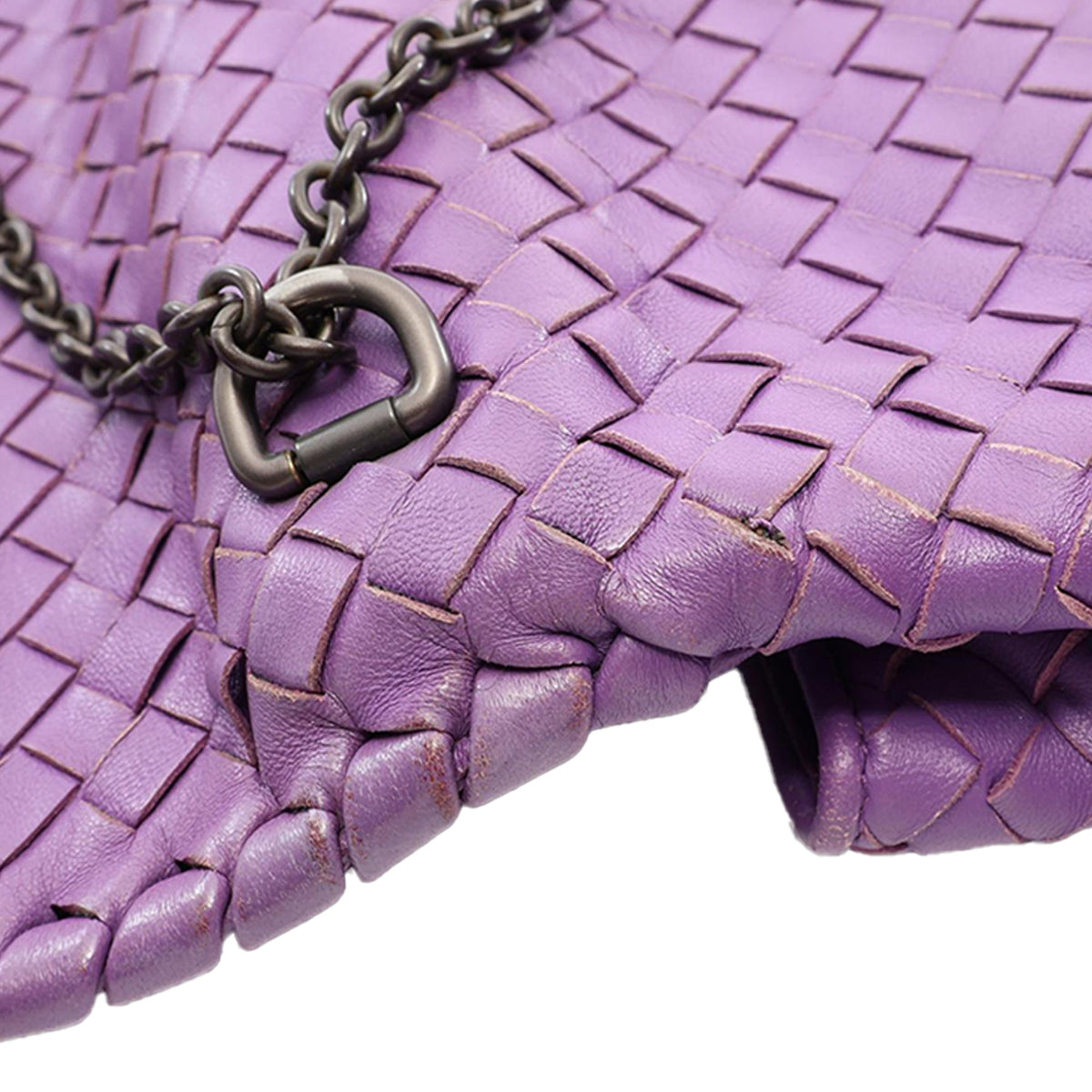 Bottega Veneta Baby Nappa Intrecciato Olimpia — Purple