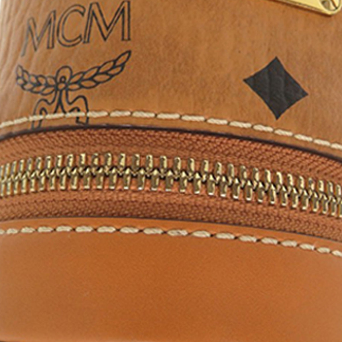 MCM Mini Visetos Coated Canvas Vanity Bag