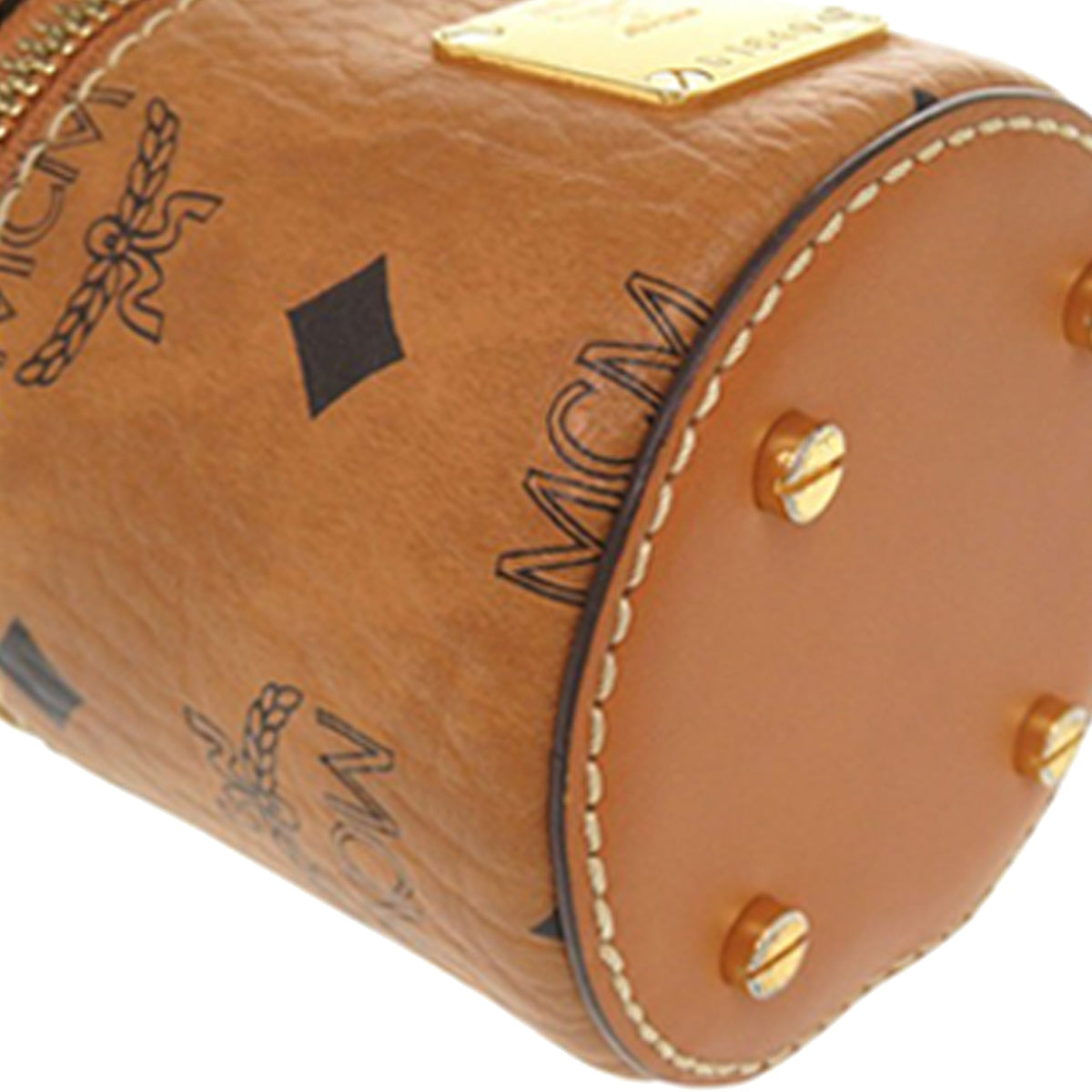 MCM Mini Visetos Coated Canvas Vanity Bag