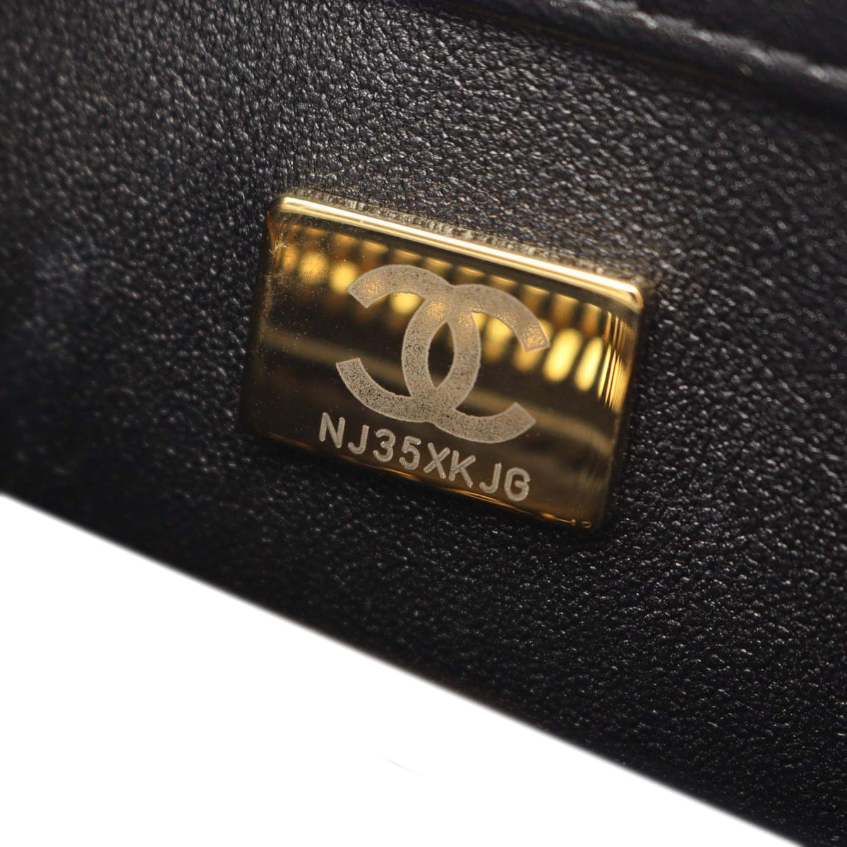 Chanel Small Quilted Lambskin Resin Top Handle Flap — Black