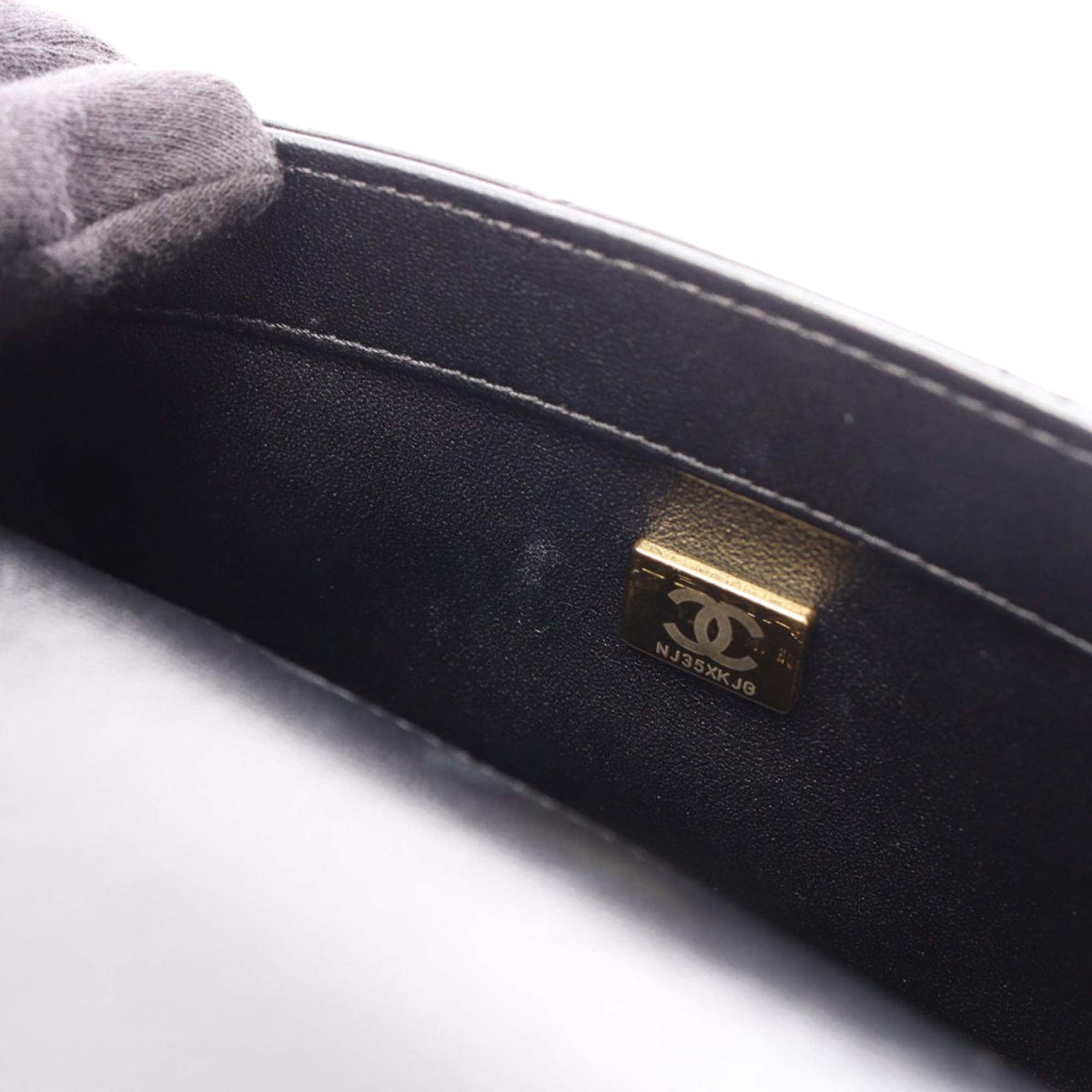 Chanel Small Quilted Lambskin Resin Top Handle Flap — Black