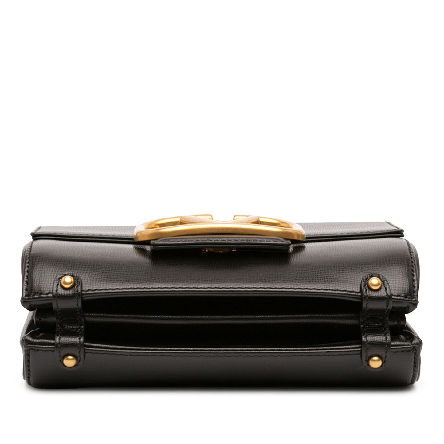 Valentino Grained Calfskin Stud Sign Shoulder Bag