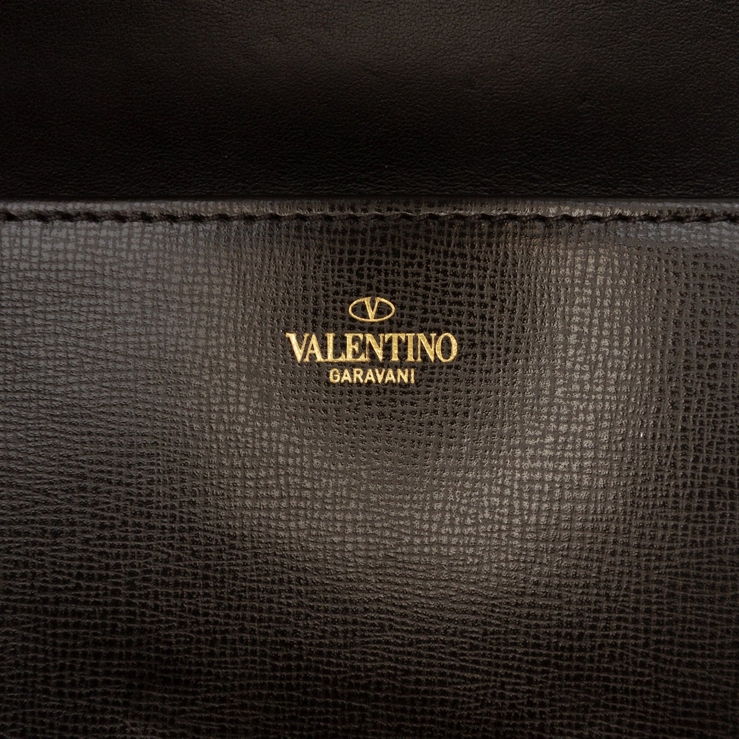 Valentino Grained Calfskin Stud Sign Shoulder Bag