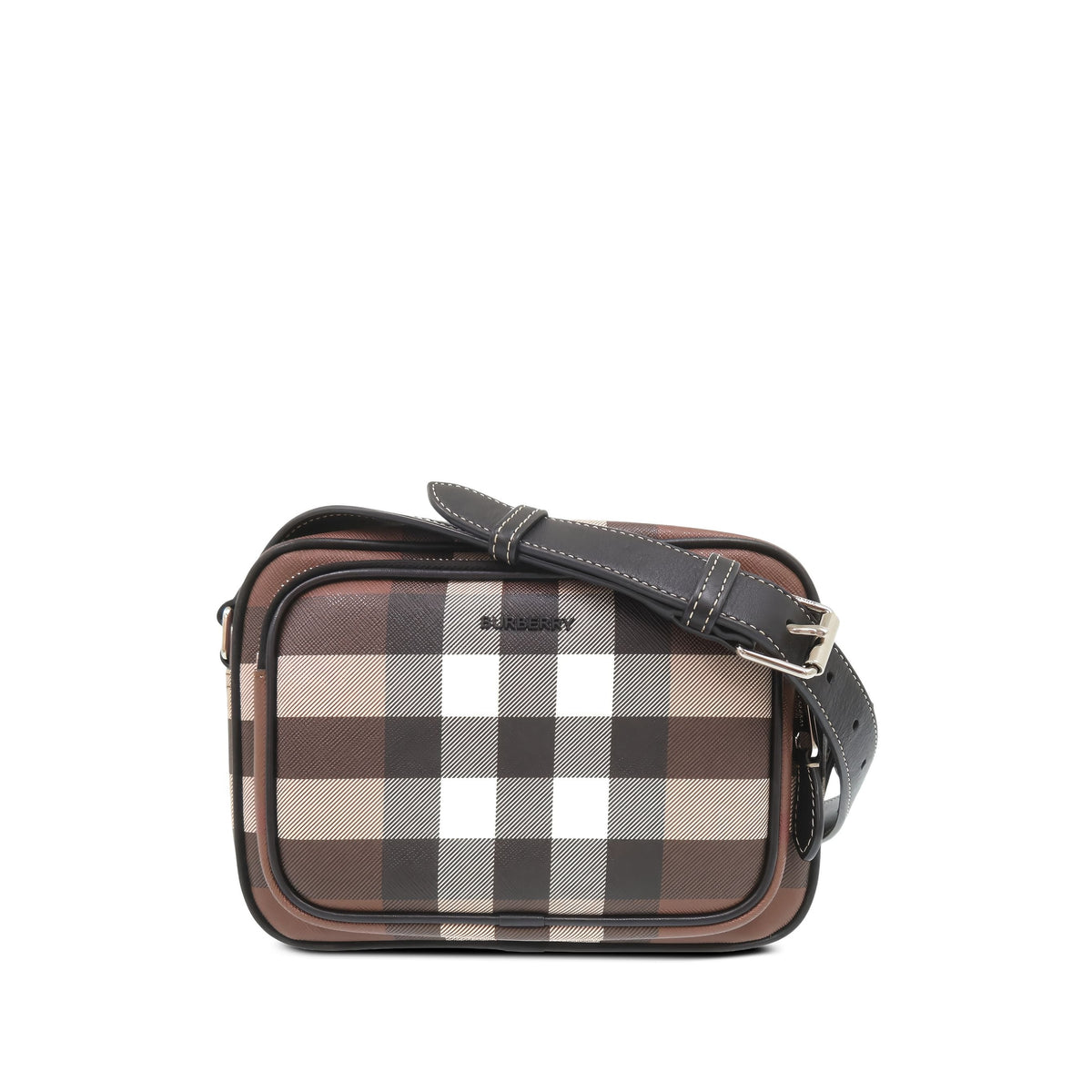 Burberry Paddy Check Crossbody Bag — Brown