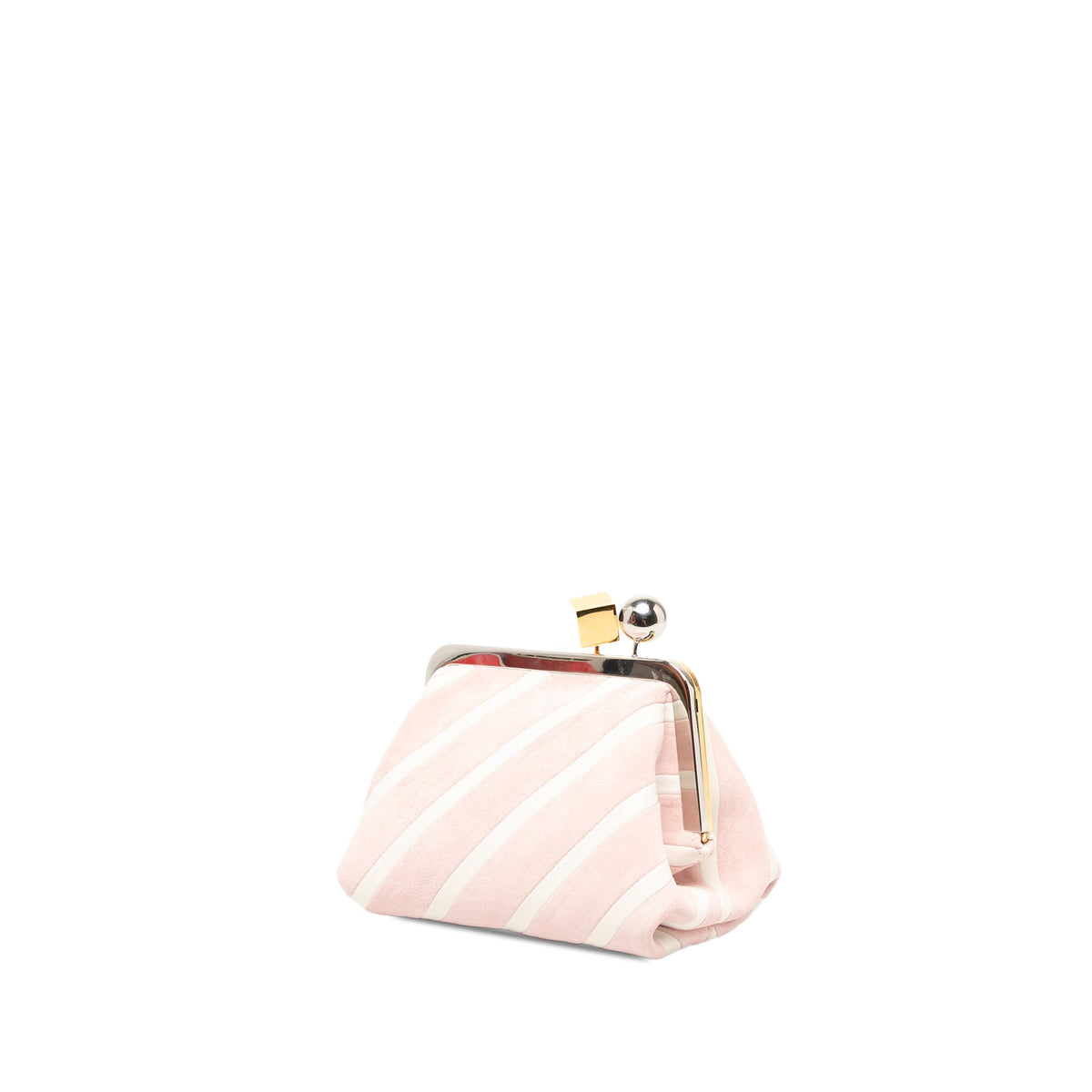 Jacquemus Suede and Leather The Berlingot Shoulder Bag — Pink
