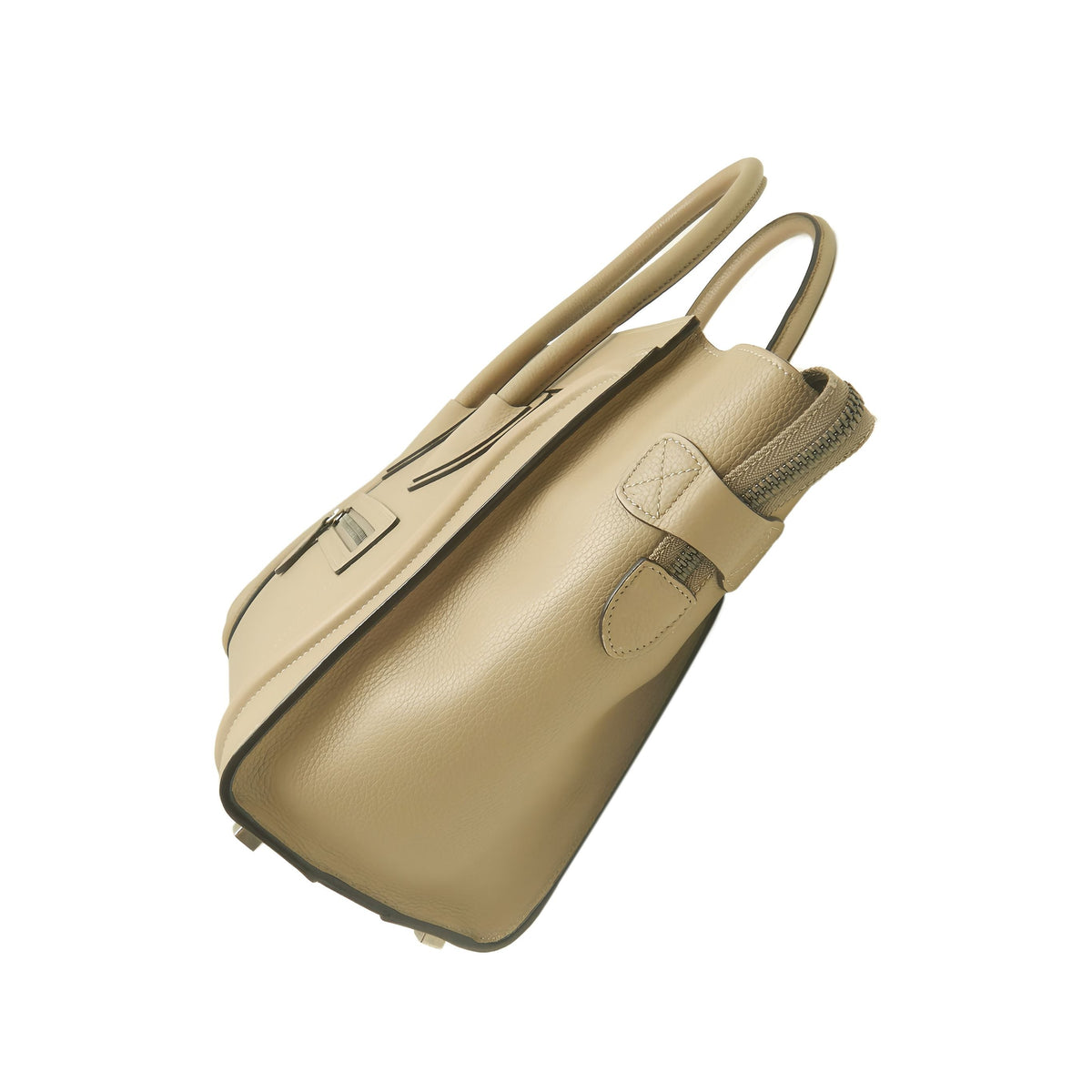 Celine Micro Leather Luggage Tote — Beige