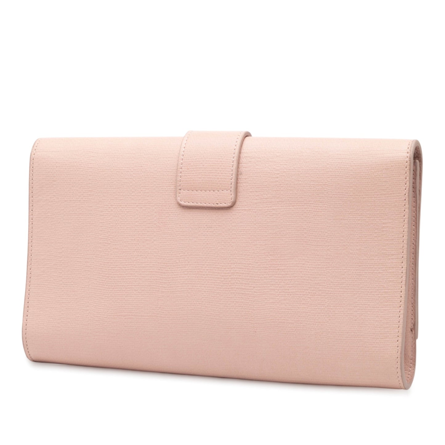 Saint Laurent Textured Leather Chyc Ligne Clutch