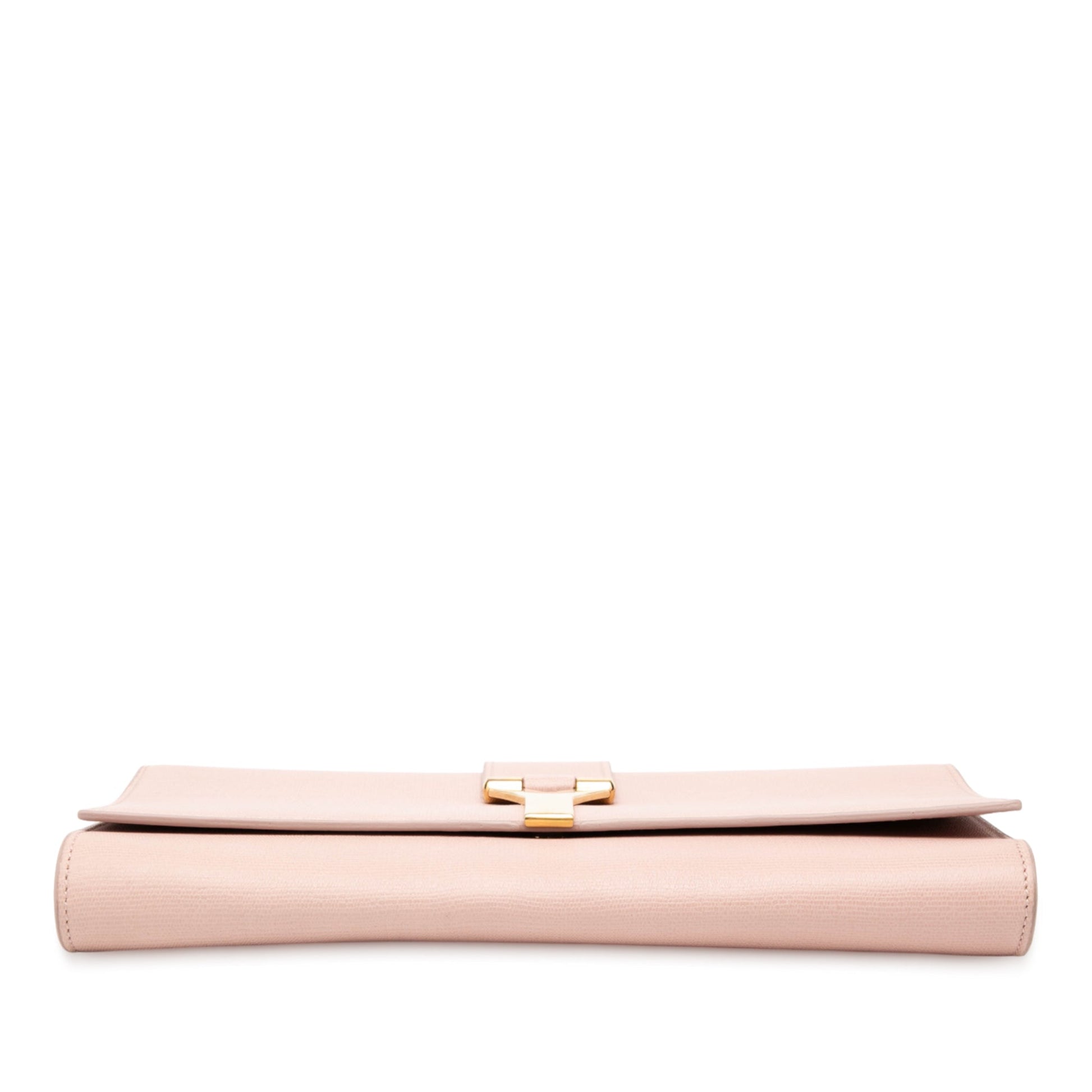 Saint Laurent Textured Leather Chyc Ligne Clutch