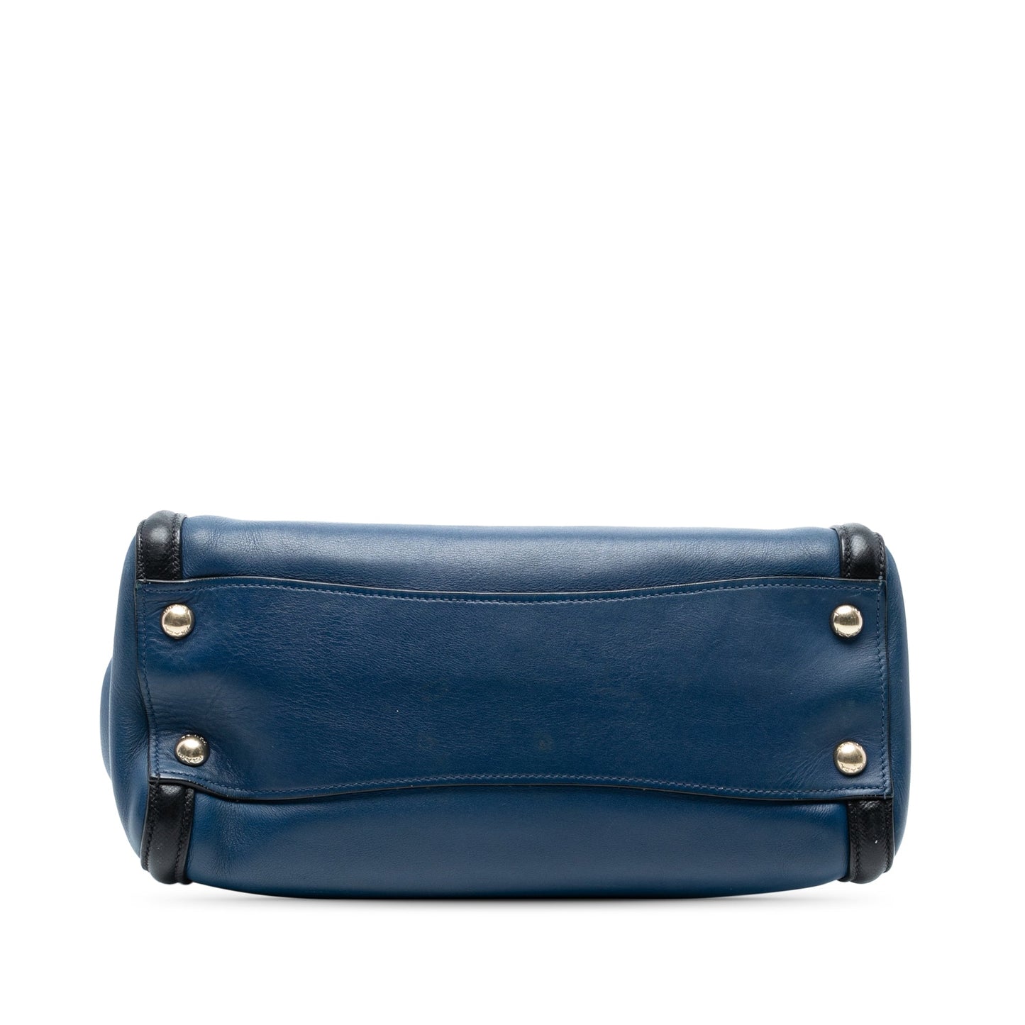 Bicolor Saffiano Trimmed City Calf Double Zip Satchel