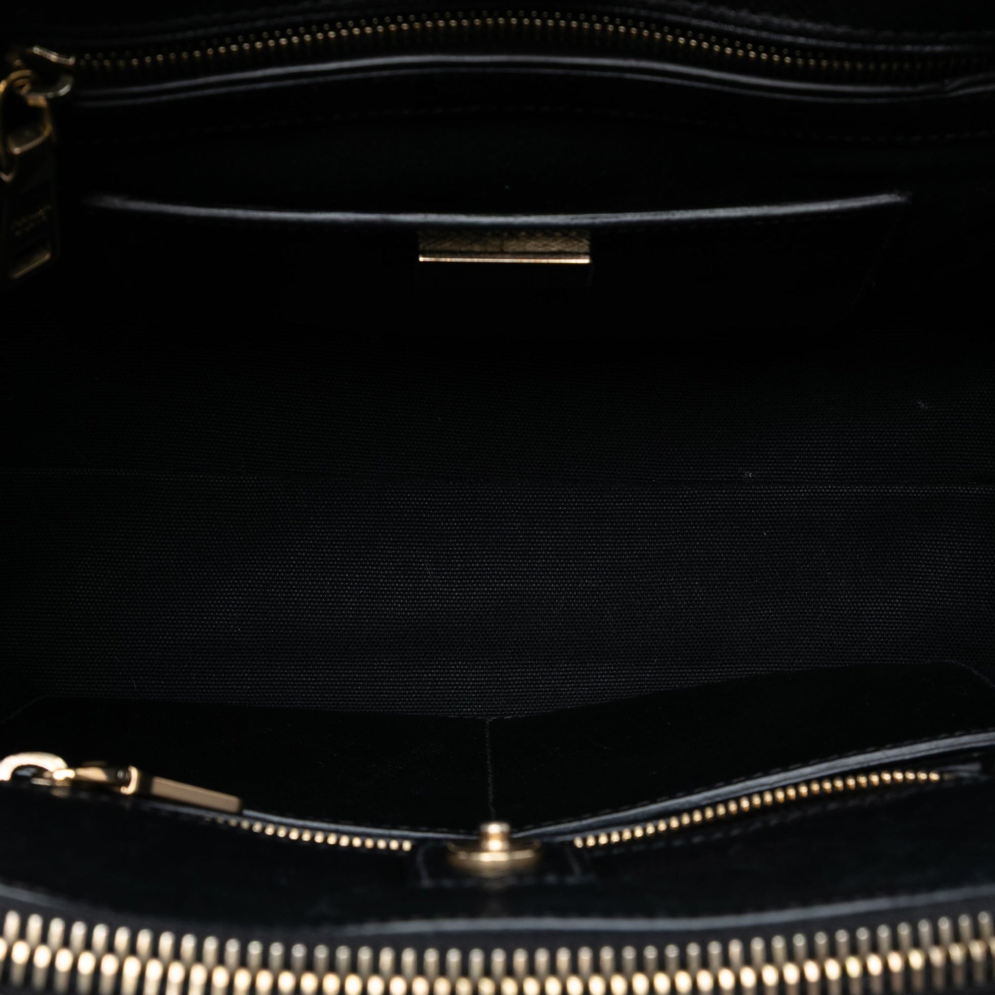 Bicolor Saffiano Trimmed City Calf Double Zip Satchel