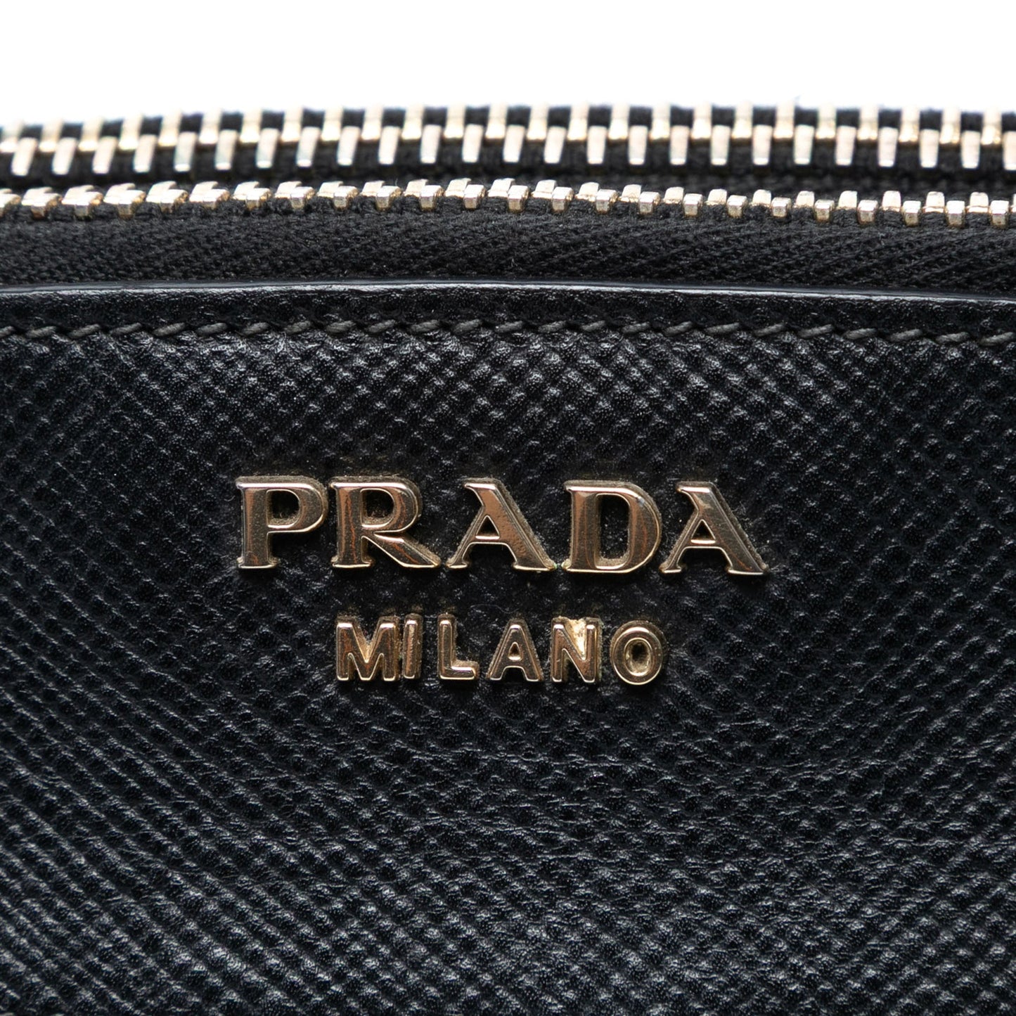 Bicolor Saffiano Trimmed City Calf Double Zip Satchel