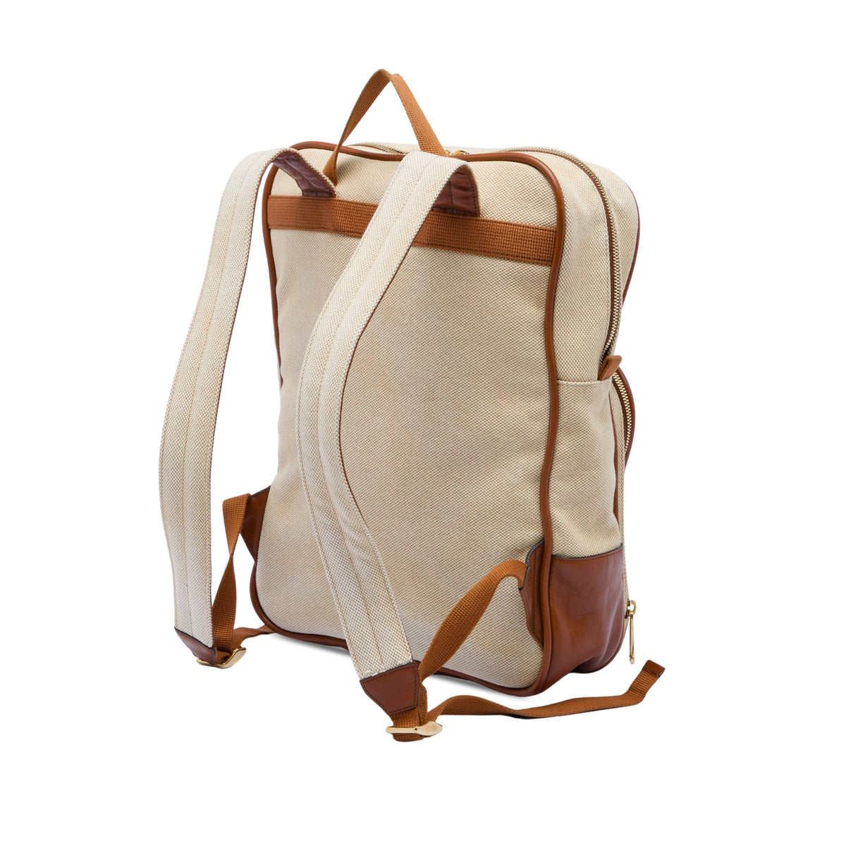 Gucci Canvas Web Backpack — Beige