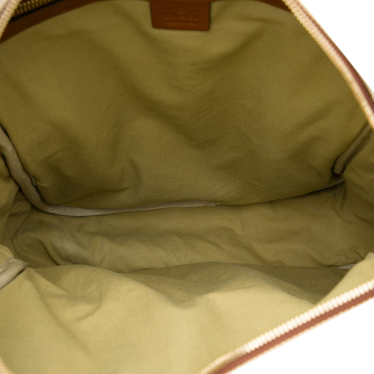 Gucci Canvas Web Backpack — Beige