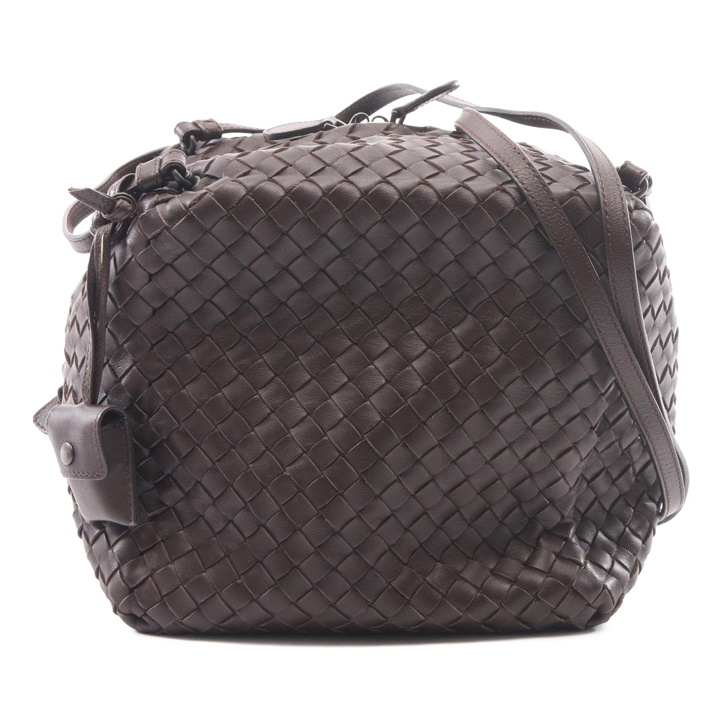 Bottega Veneta Nappa Intrecciato Cube Crossbody