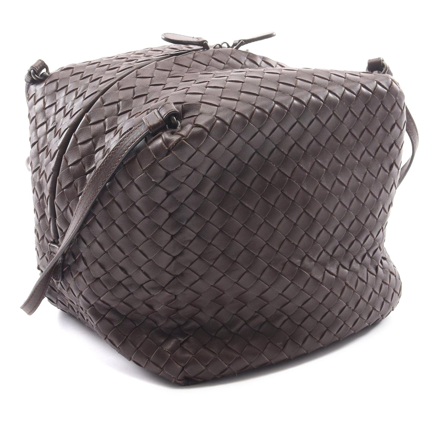 Bottega Veneta Nappa Intrecciato Cube Crossbody