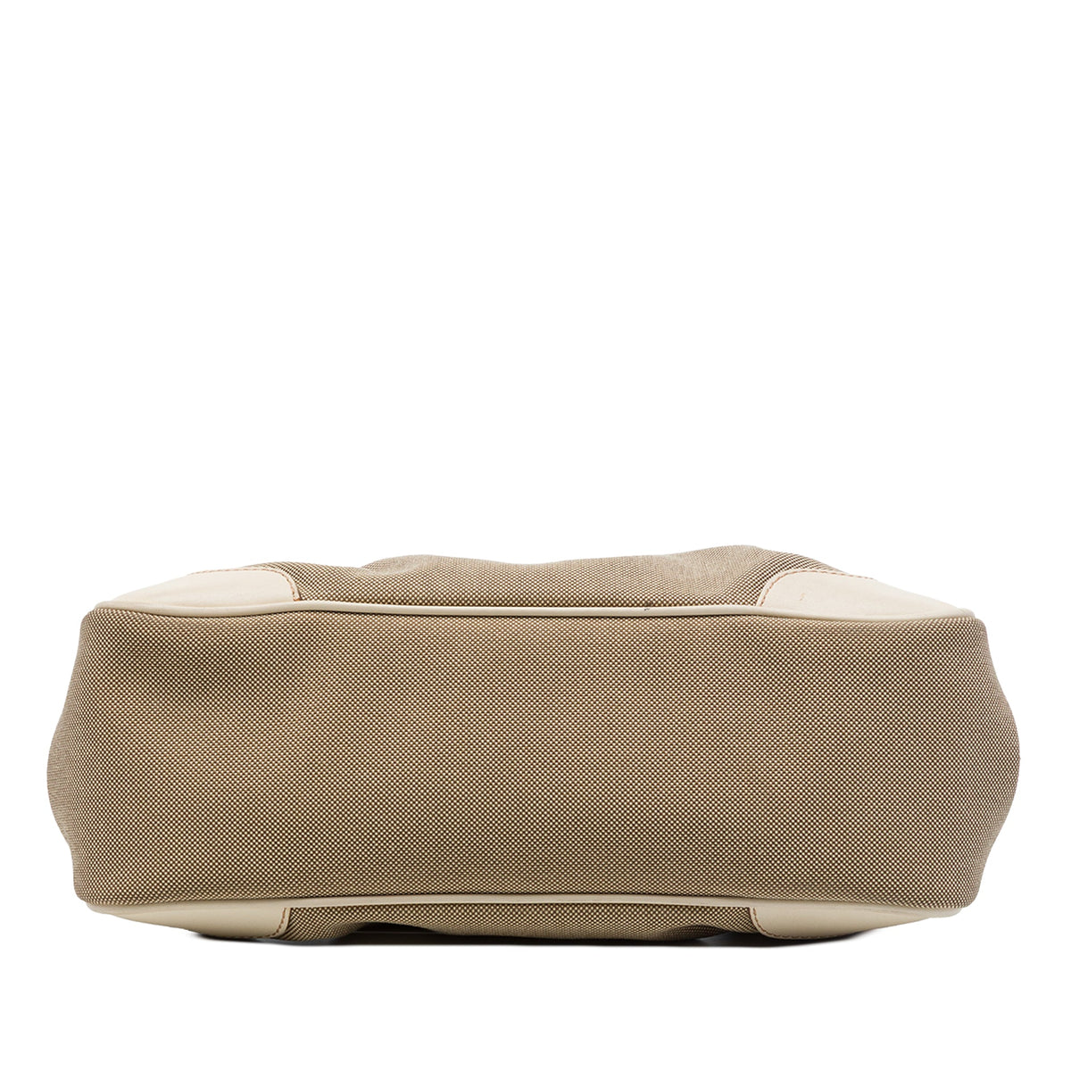 Prada Canvas Canapa Logo Frame Clutch — Beige