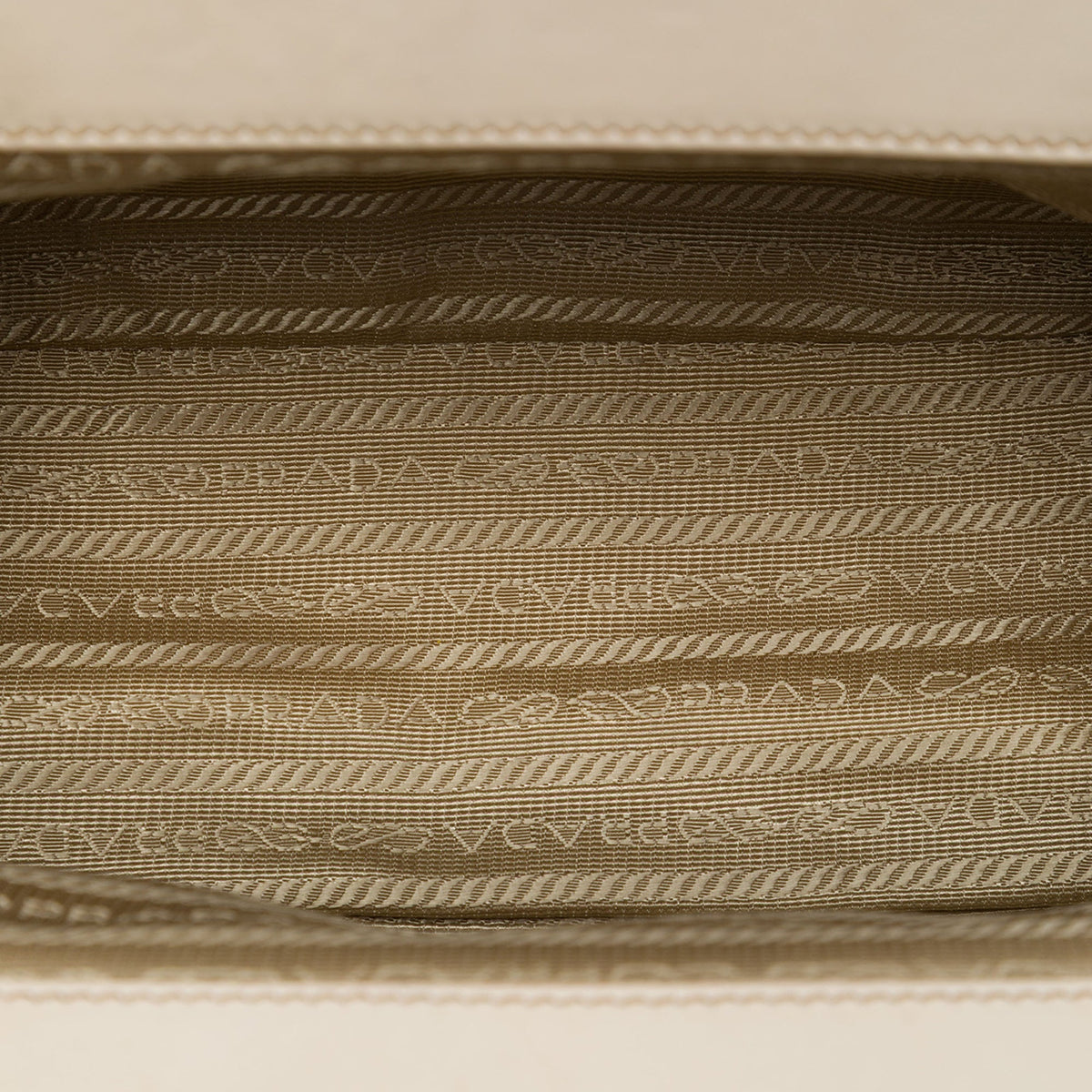 Prada Canvas Canapa Logo Frame Clutch — Beige