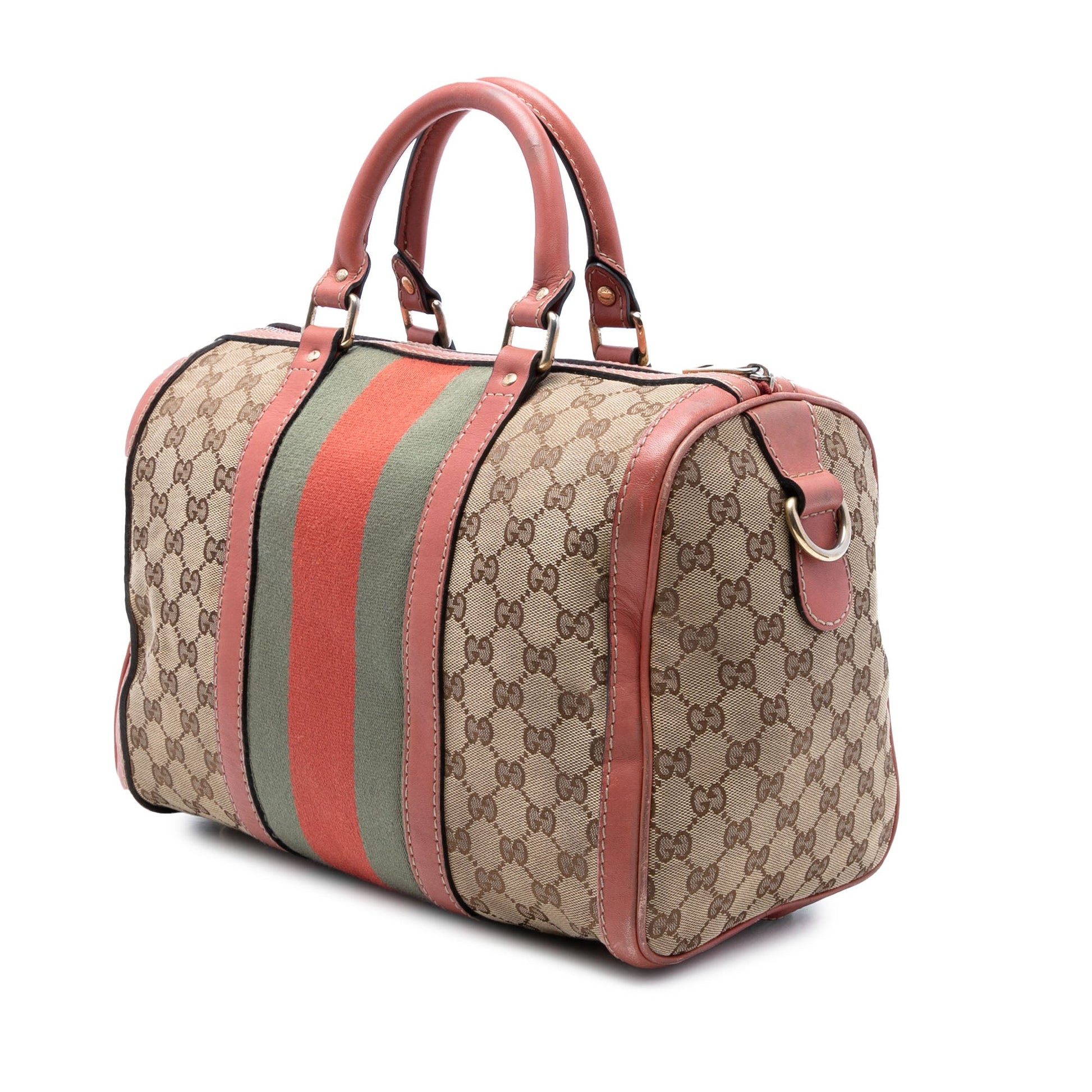 Gucci Medium GG Canvas Web Joy Boston Bag