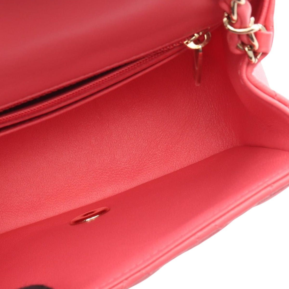 Chanel Mini Square Classic Lambskin Single Flap — Pink