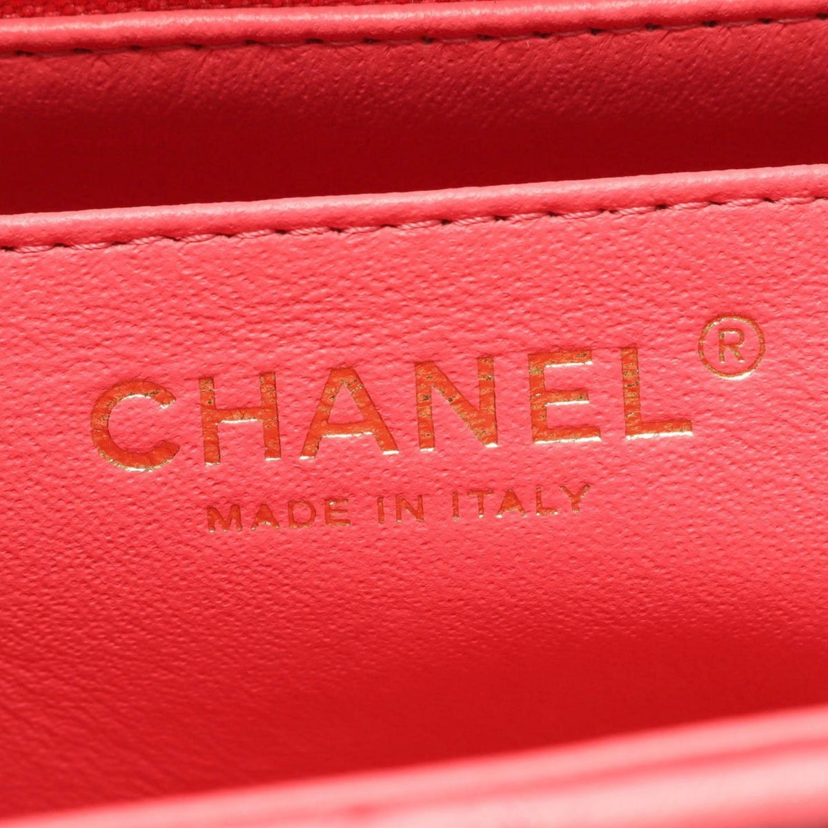 Chanel Mini Square Classic Lambskin Single Flap — Pink