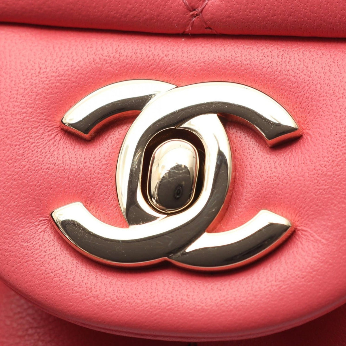 Chanel Mini Square Classic Lambskin Single Flap — Pink