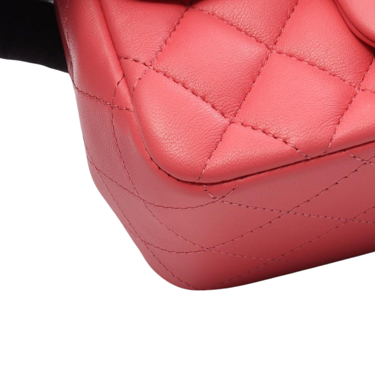 Chanel Mini Square Classic Lambskin Single Flap — Pink
