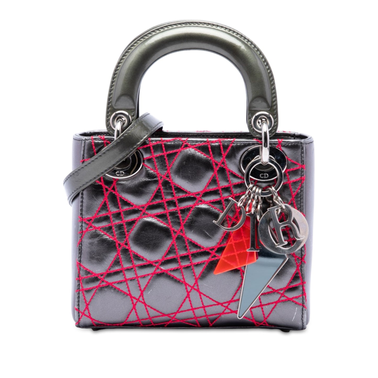 Dior Anselm Reyle Mini Metallic Lambskin Cannage Lady Dior