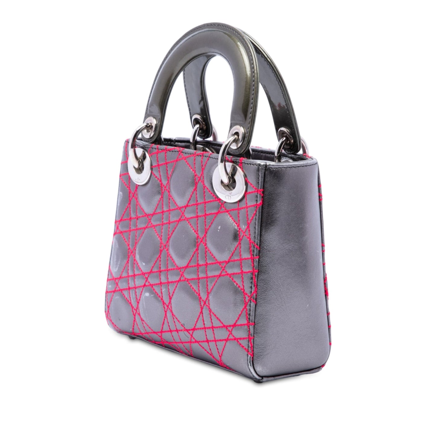 Dior Anselm Reyle Mini Metallic Lambskin Cannage Lady Dior