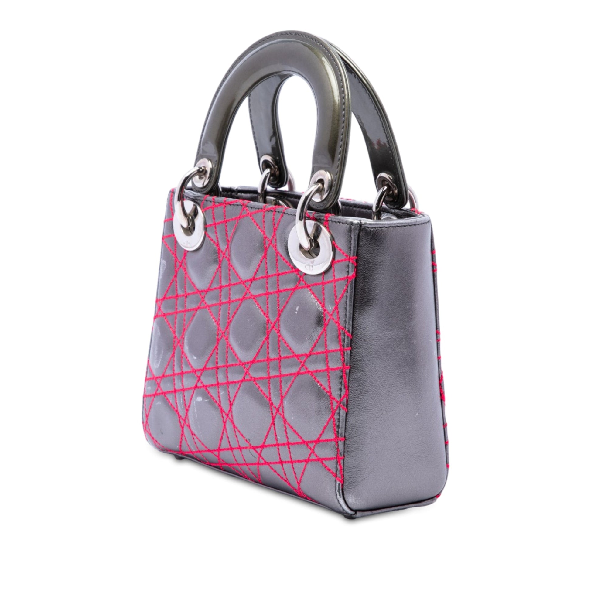 Dior Anselm Reyle Mini Metallic Lambskin Cannage Lady Dior