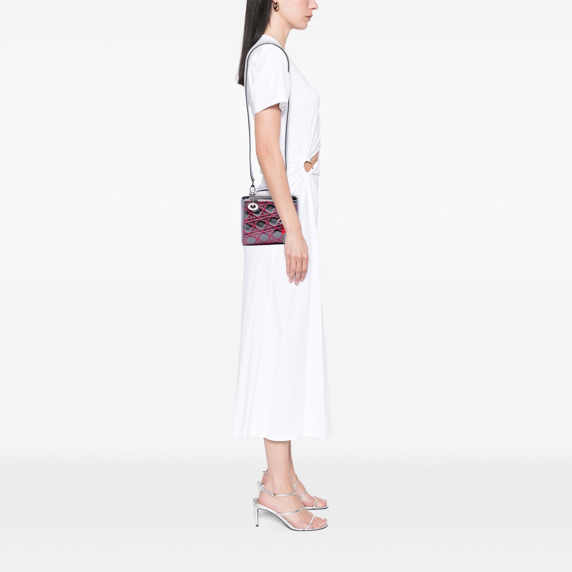 Dior Anselm Reyle Mini Metallic Lambskin Cannage Lady Dior