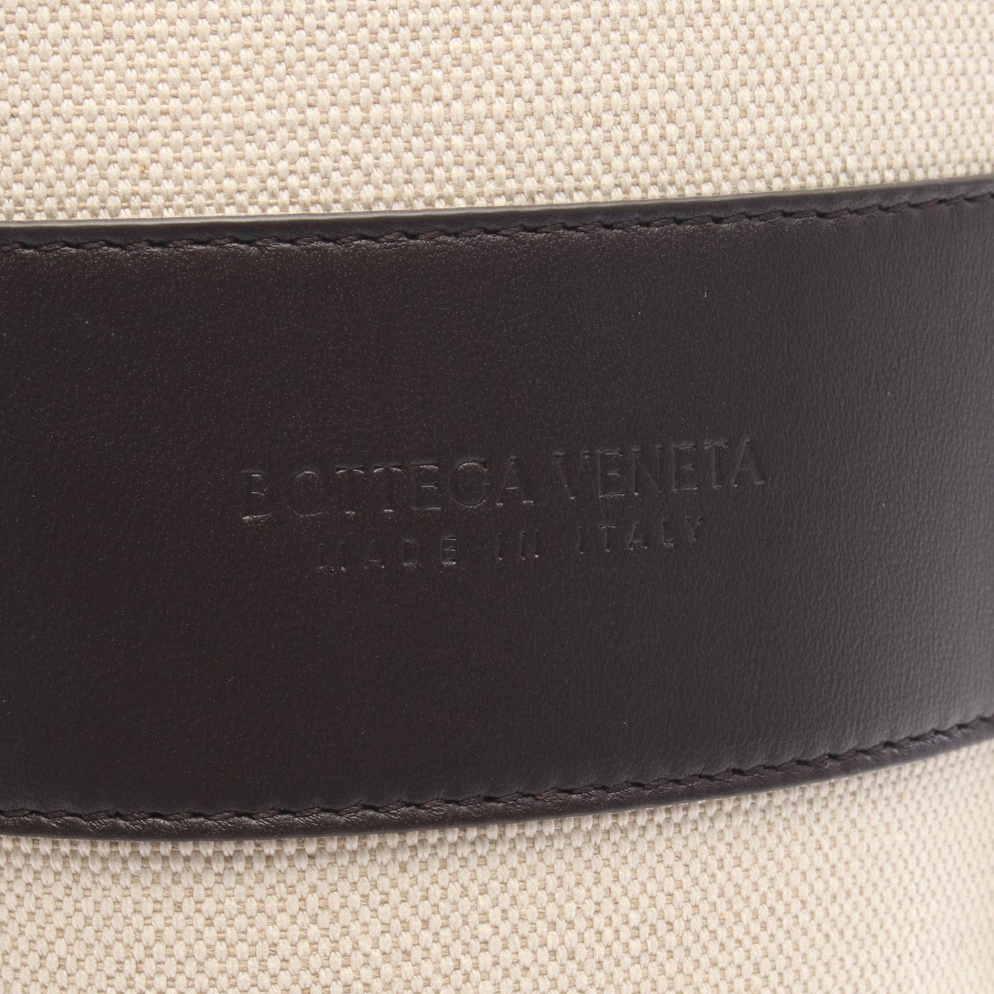 Bottega Veneta Large Canvas and Leather Intrecciato Arco Tote