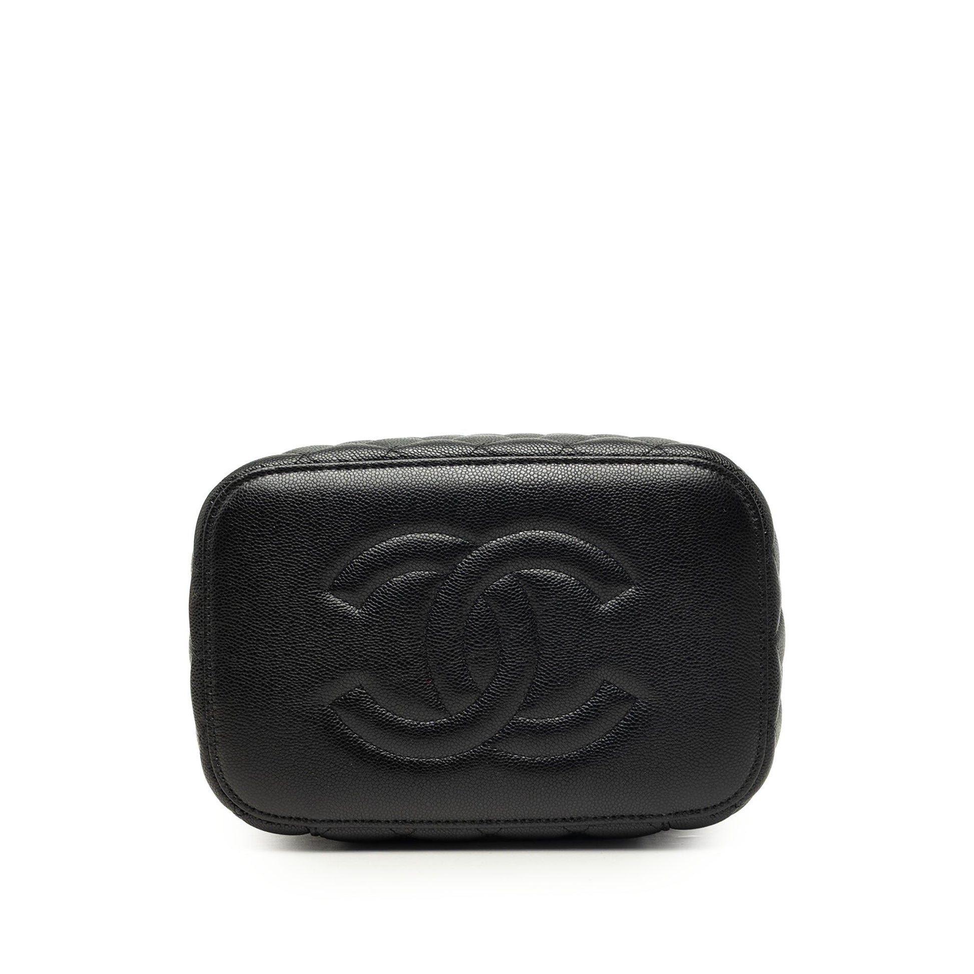 Chanel Medium CC Quilted  Caviar Vanity Case