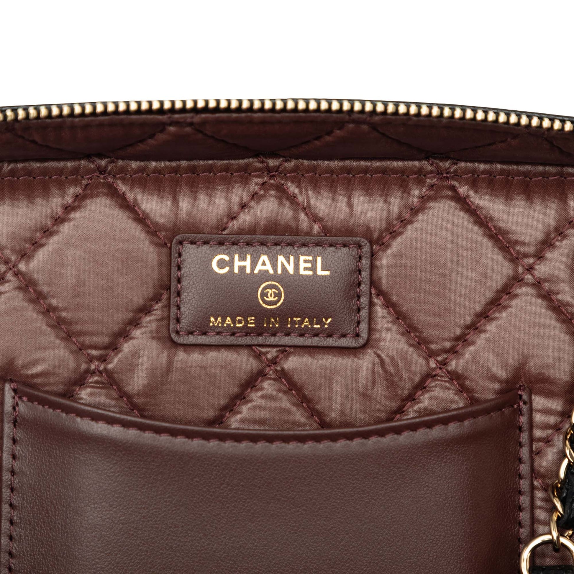 Chanel Medium CC Quilted  Caviar Vanity Case